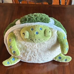 “Squishable” brand 15” plush turtle - Green and Cream